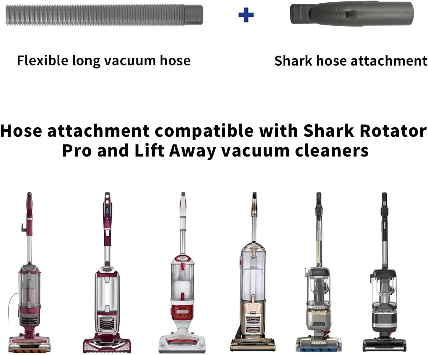 Dryer vent cleaner kit hose attachment compatible with Shark NV501 NV500 NV360 NV353 NV352 NV351 series upright vacuum dryer lint remover vacuum hose connector attachment flexible long hose