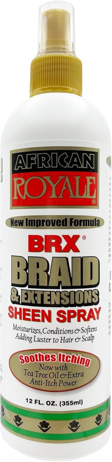 African Royale BRX Braid and Extensions Sheen Spray, 12 oz (Pack of 12)