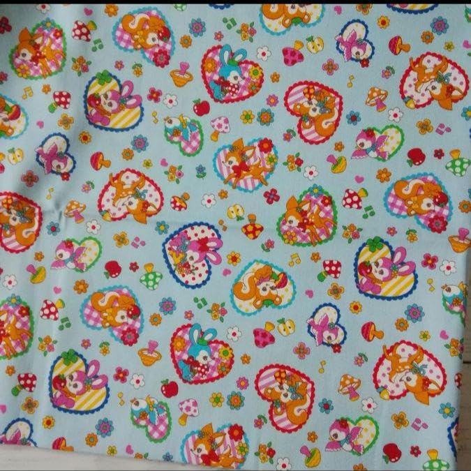 Amazon | レトロアニマル柄 昭和レトロ バンビ柄 オックス生地 はぎれ