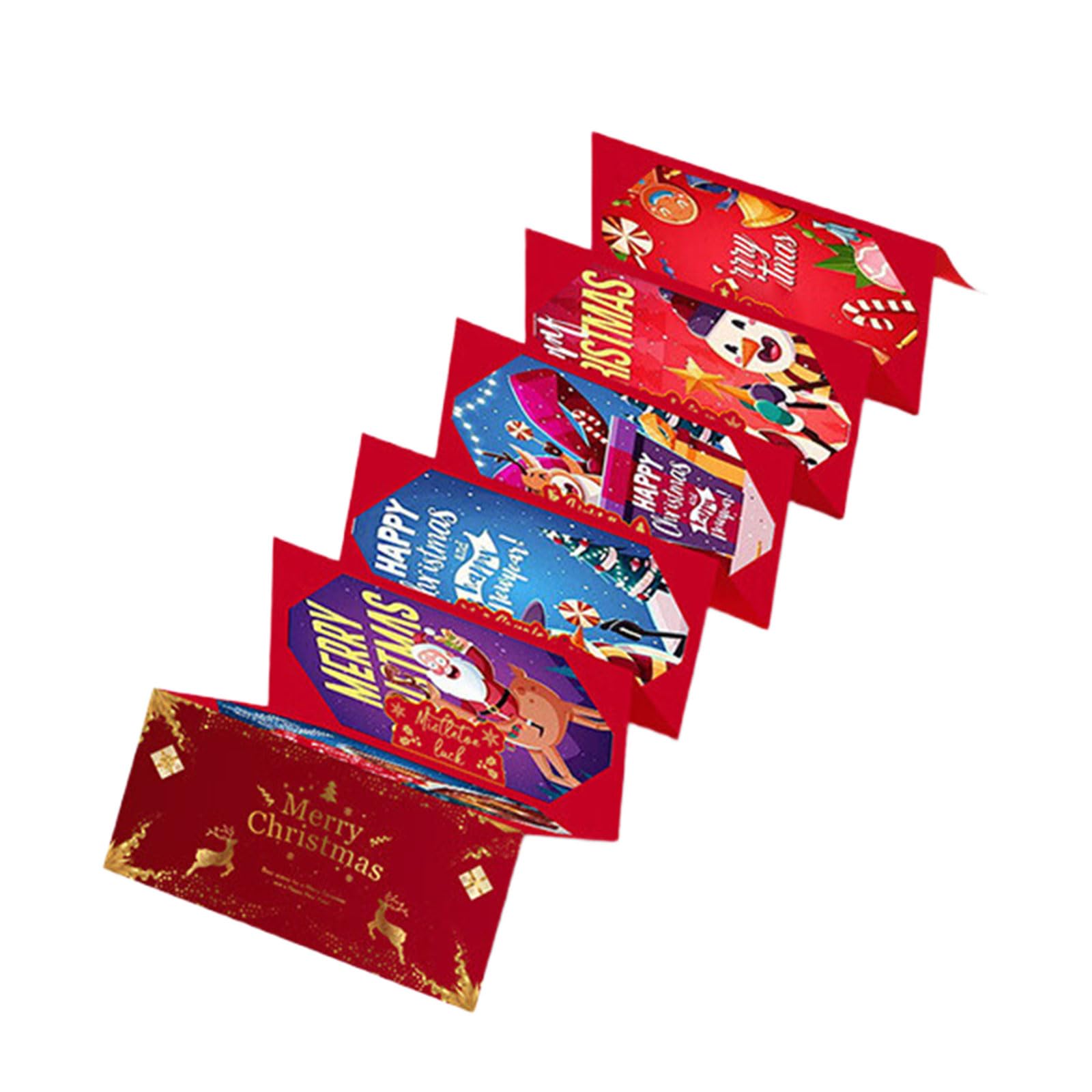 Tsophreniq Banknote Cards SantaClaus Cash Envelope 10 Pockets Organizers for Christmas Celebration Christmas Money Envelope Santa Holder