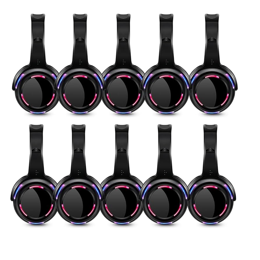 Amazon.com: General RF Silent Disco 10pcs Black led Flashing