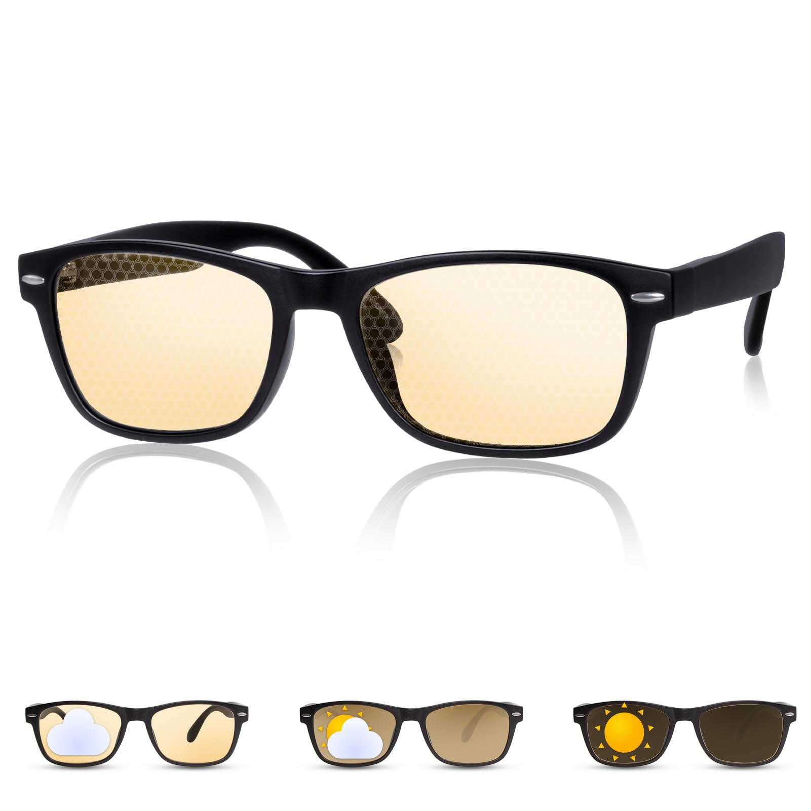 Blaulichtblockierende Brille für Männer und Frauen, Computerspielbrille für Männer und Frauen, photochrome Brille für Nachtfahrten, Anti-Blendschutz