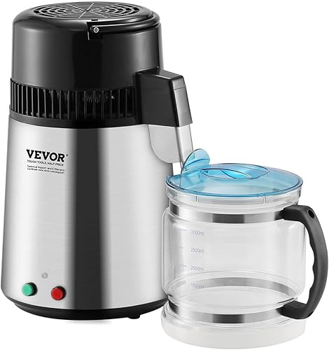 Miniatura 4 de VEVOR Destilador de agua, filtro purificador de agua pura de 4L 1.05 galones para encimera del hogar, fabricante de agua destilada de 750 W,