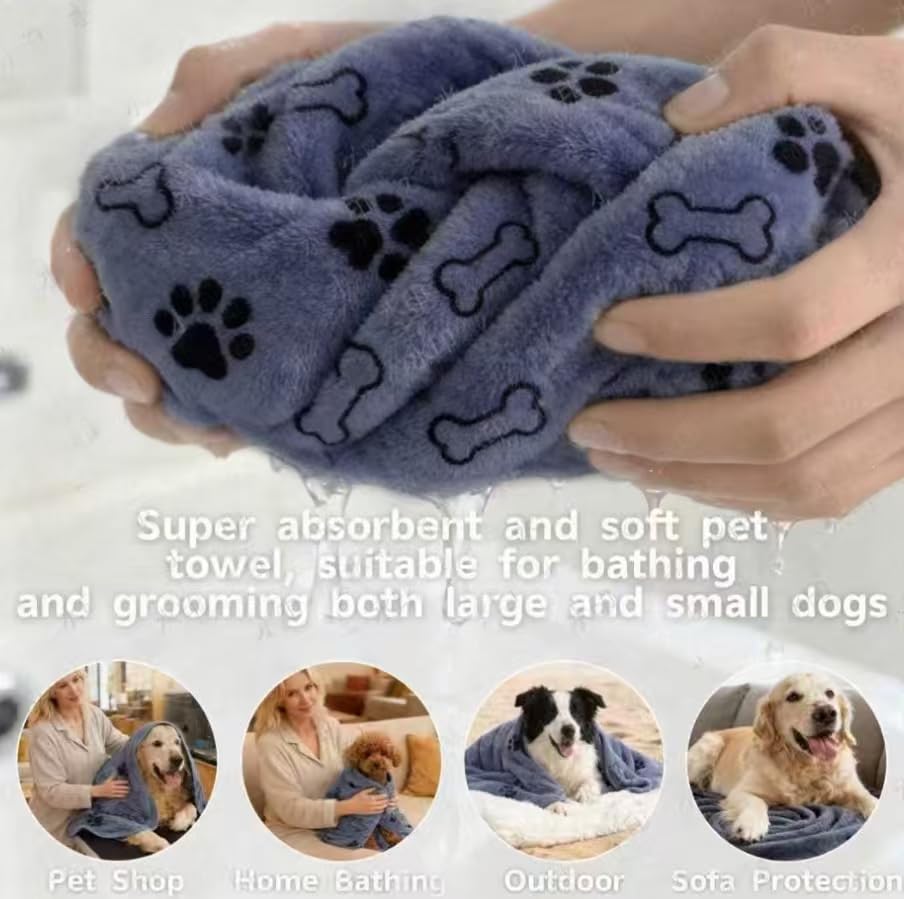 Image of 3PCS Dog Bath Supplies,Dog Bath Brush | Dog Washing Gloves | Dog Towel 40'' X 23.6'',Super Absorbent and Soft Pet Grooming Towel, Perfect Shower & Grooming Supplies for Dogs