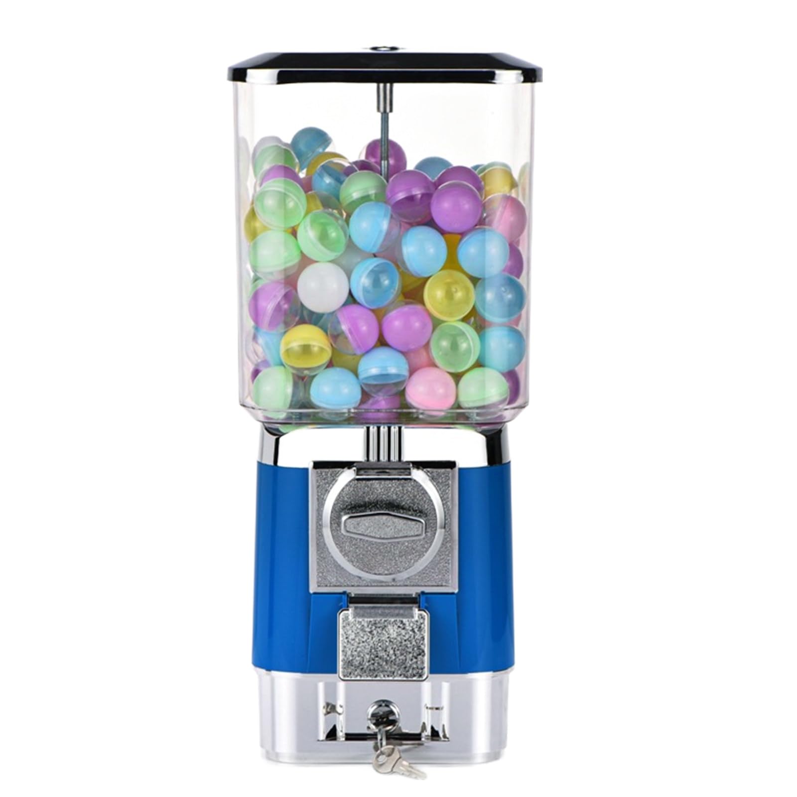 Gumball Dispenser, Distributore di Caramelle con Gettoniera, Distributore Automatico Macchine Distributrici di Capsule, per La Casa, Negozi di Giochi,Blue