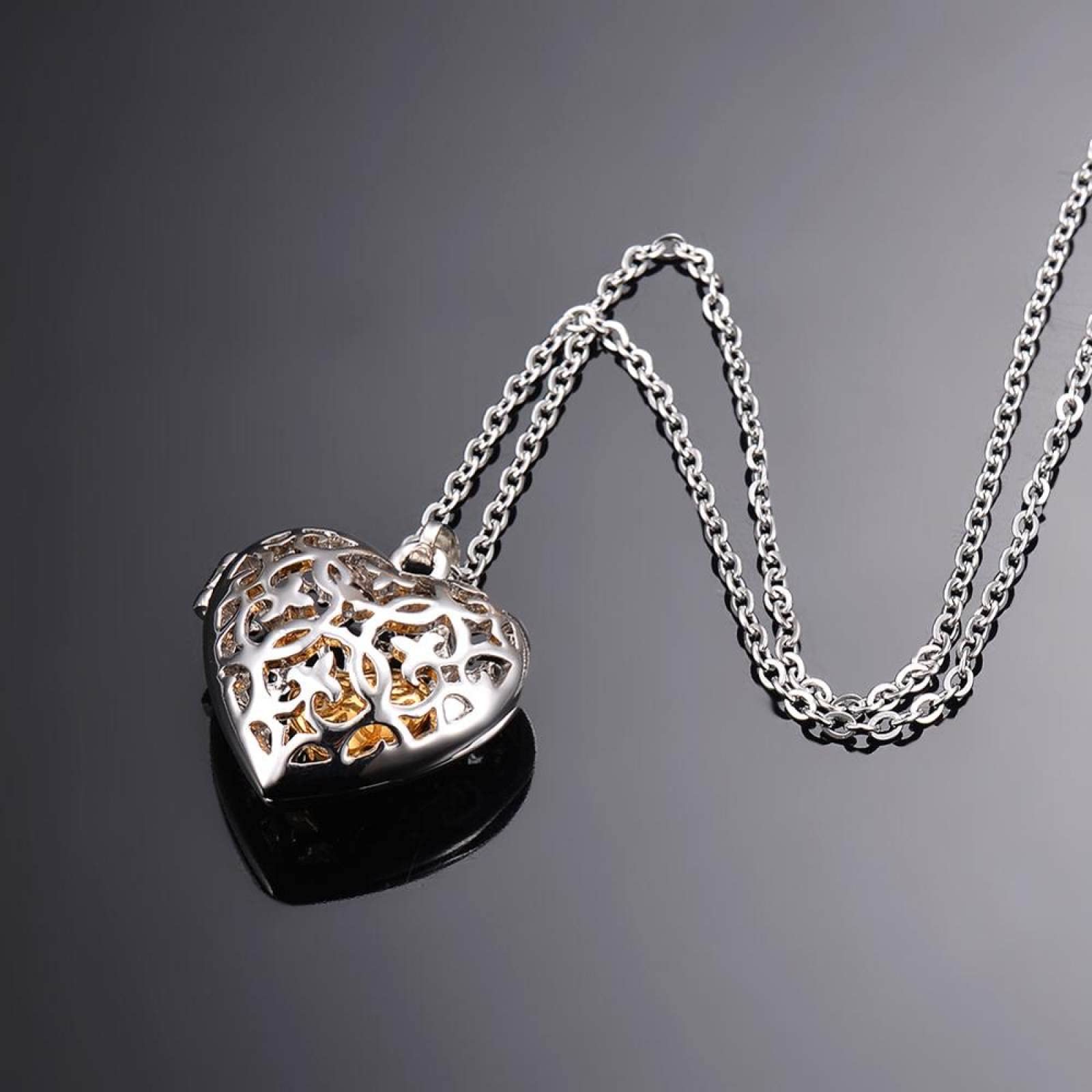 Collier urne funéraire croix en or, bijoux pour urne, collier urne centroimagene