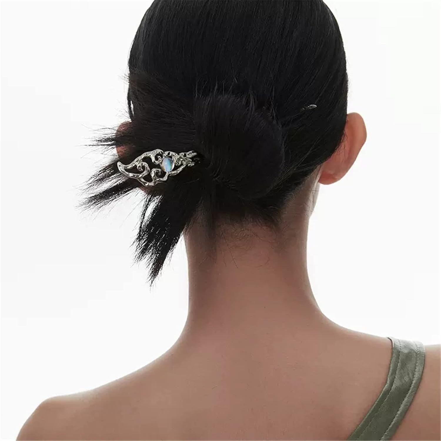 かんざし 簪 ムーンストーン ヘアピン 雲模様ヘアピン 披露宴 パーティー