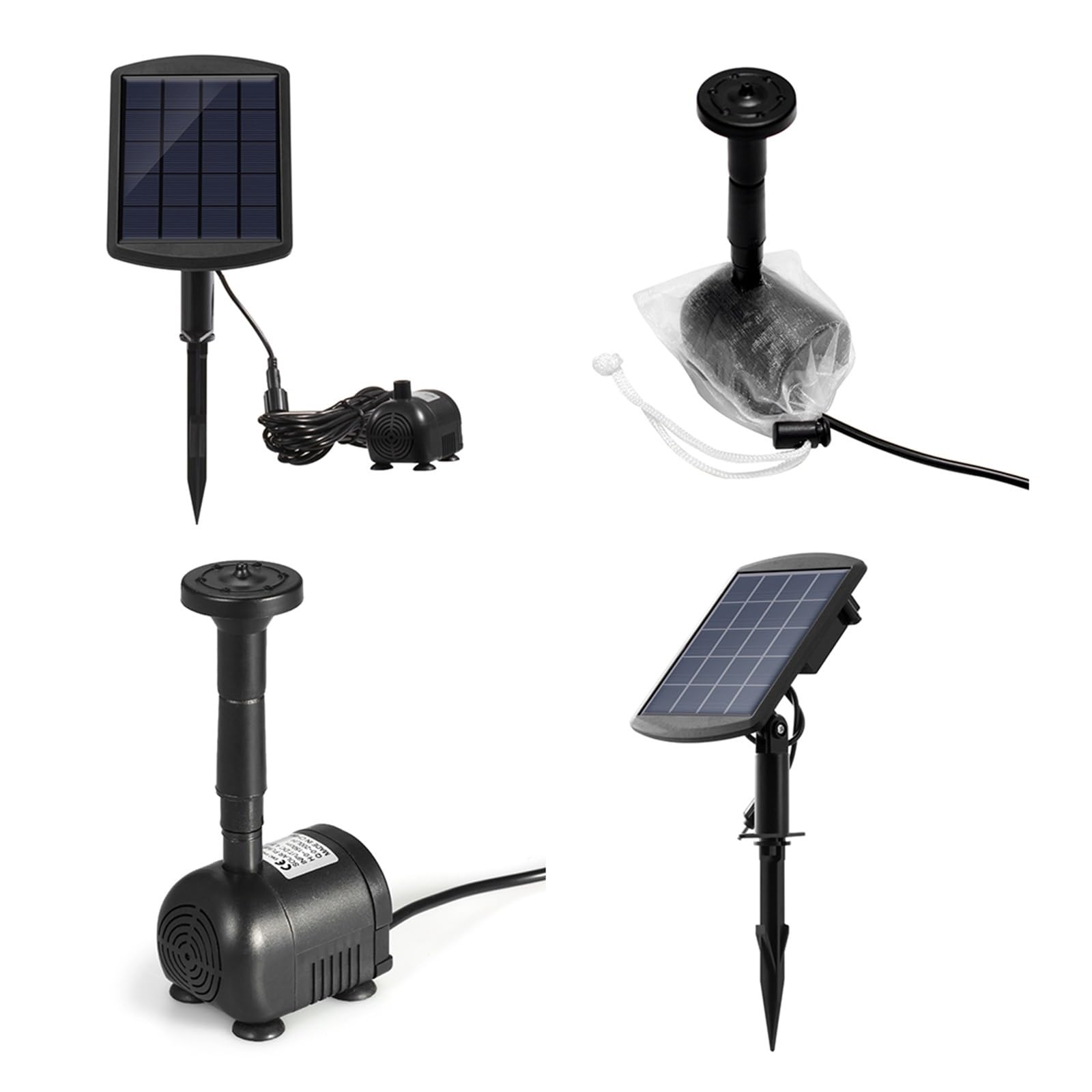 Kit Fontana Galleggiante Pompa Fontana Solare 2.5W - Kit Galleggiante Per Giardino E Laghetto Fontana Giardino Solare