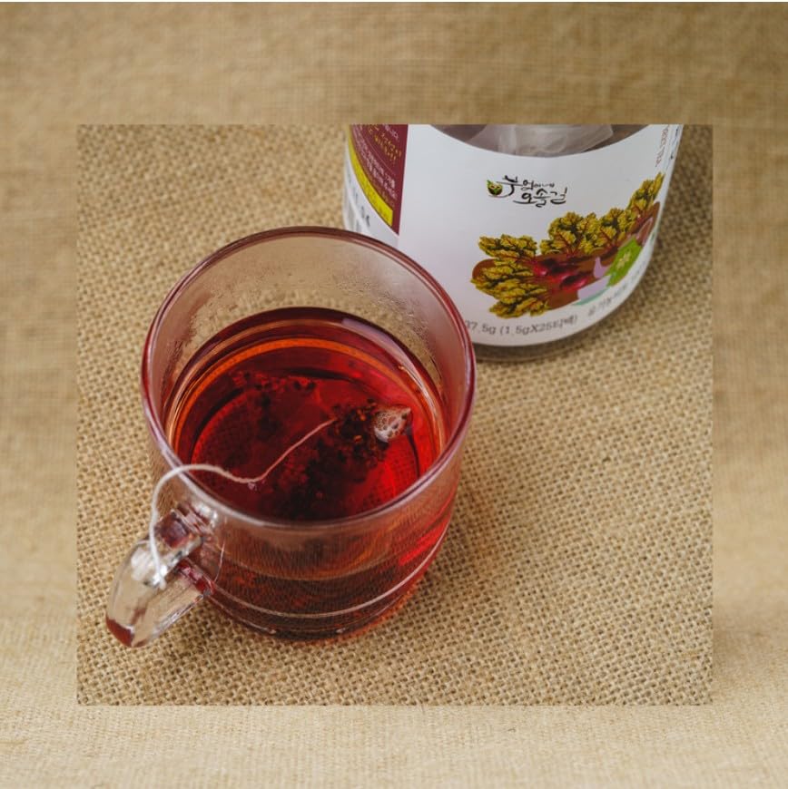 Organic Tea, Korean Organic Beet Tea, Caffeine-Free, 25 Count, Natural Sweet Flavor