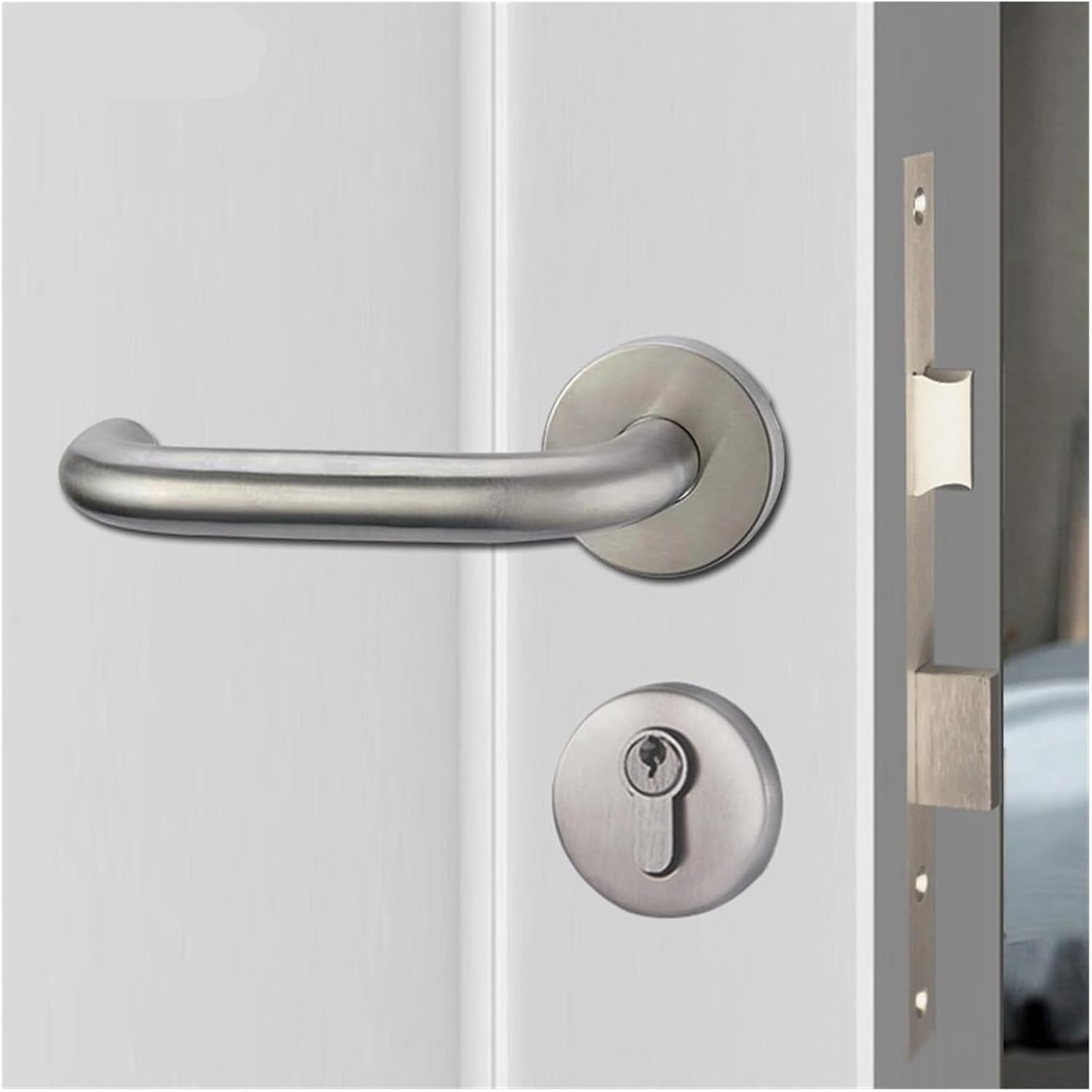 304 Stainless Steel Fire Door Lock Safety Escape Route Mall Building | Escape Route Mall Building Safety(304 fireproof lock European)