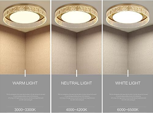 Miniatura 3 de Lámpara de techo techo posmoderno candelabro redondo para dormitorio marco de cristal candelabro semiempotrado para dormitorio entrada comedor