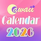 Cawaii Calendar 2026 for Fire tablet - free,simple,cute,state holiday and observances,stamp,schedule,drawing,chart