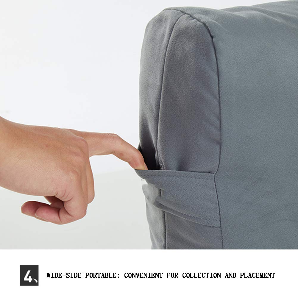 AIZYR Cubierta De Refuerzo, Cojín Elíptico Cuadrado Almohada Lumbar Almohada De Yoga para Principiantes Almohadas De Yoga Largo Montón De Algodón,Purple