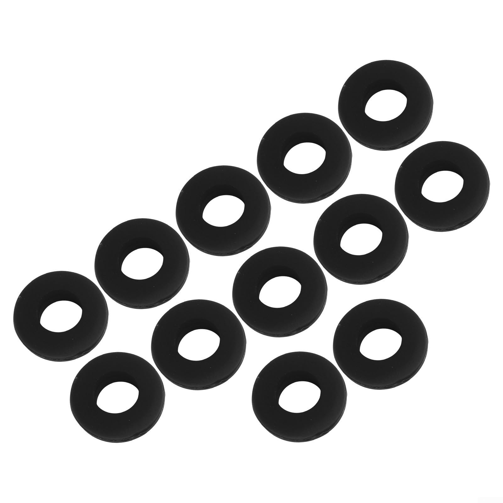 Smorzatori di vibrazioni per racchette da tennis, confezione da 12 ammortizzatori in silicone per migliorare il comfort di gioco (nero)
