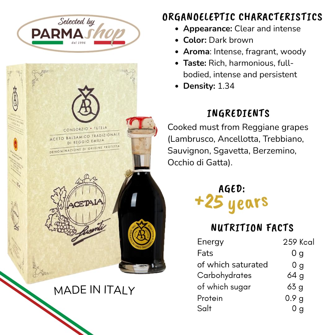 Tradycyjny ocet balsamiczny Reggio Emilia PDO - Srebrny biuleń - Ponad 20 lat