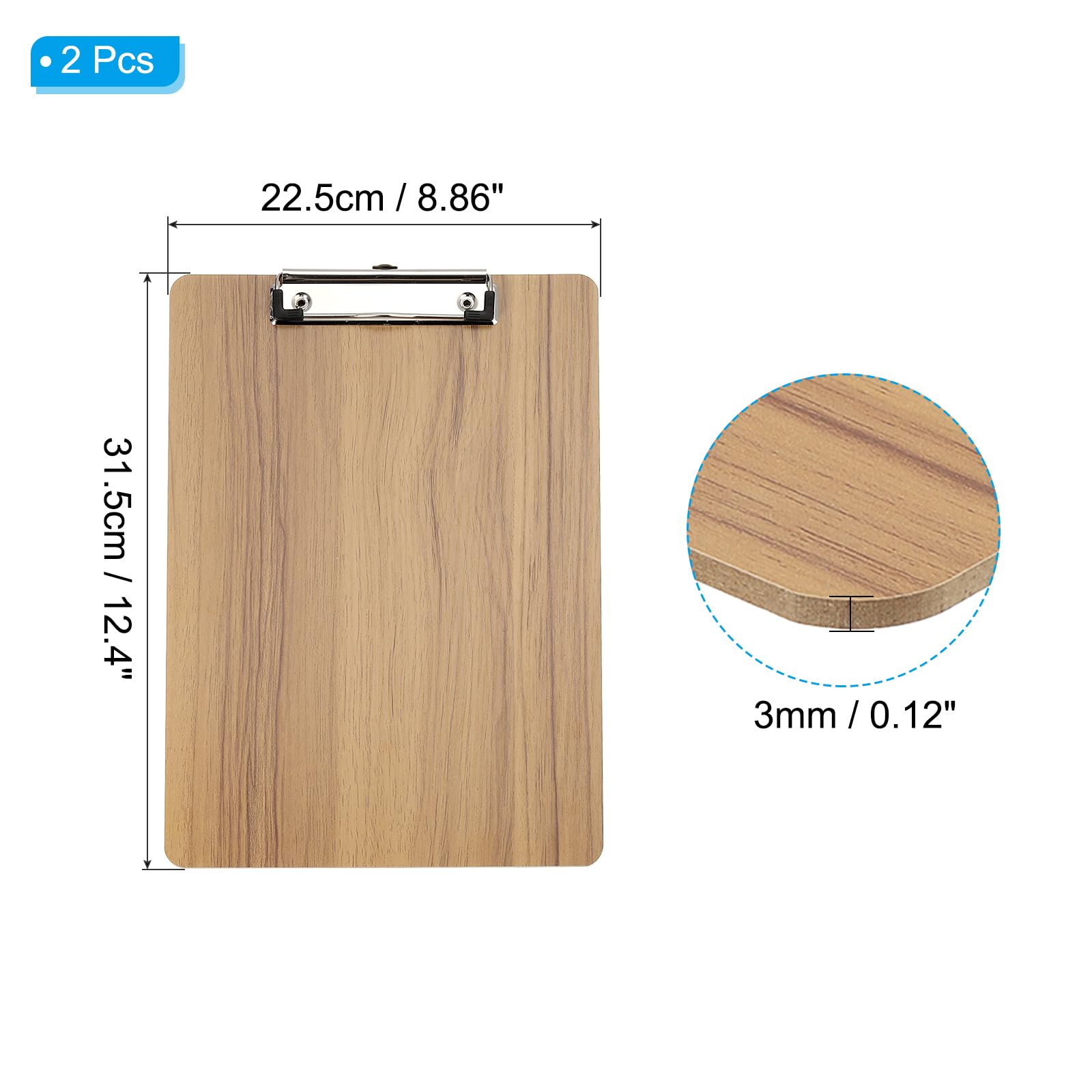 PATIKIL Wooden Clipboard for 8.5 x 11 Inch Paper - Image 2