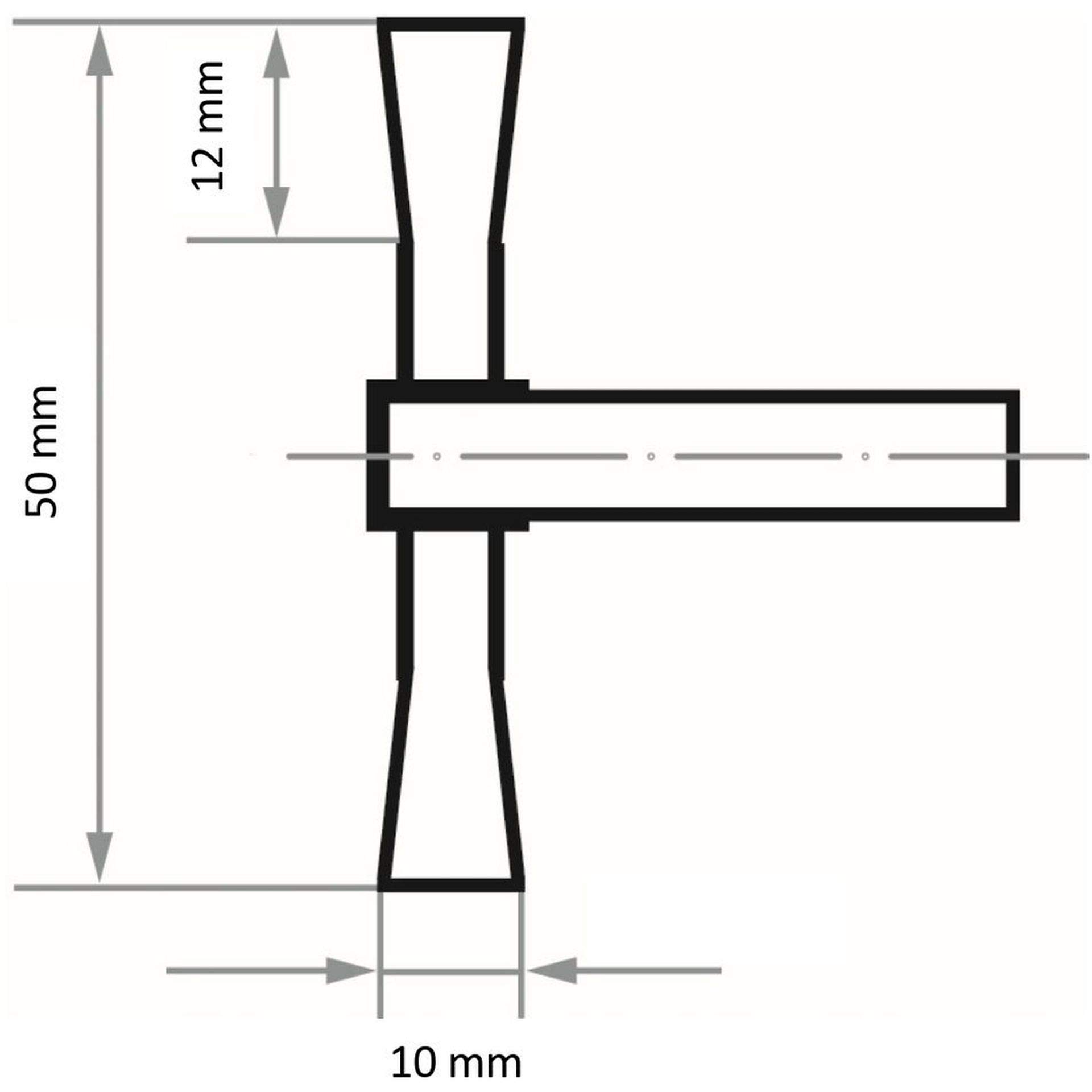 10x LUKAS spazzola di filo BSSW per ACCIAIO 50x10 mm per trapani a colonna ondulata