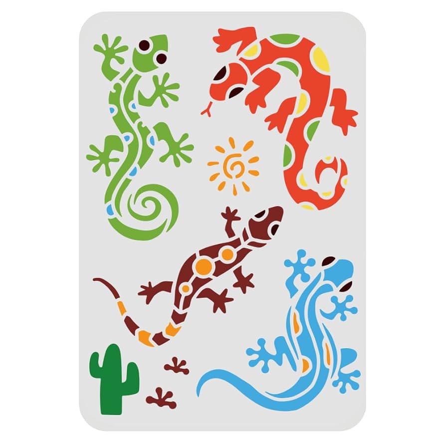 Amazon.com : FINGERINSPIRE Aztec Lizard Painting Stencil
