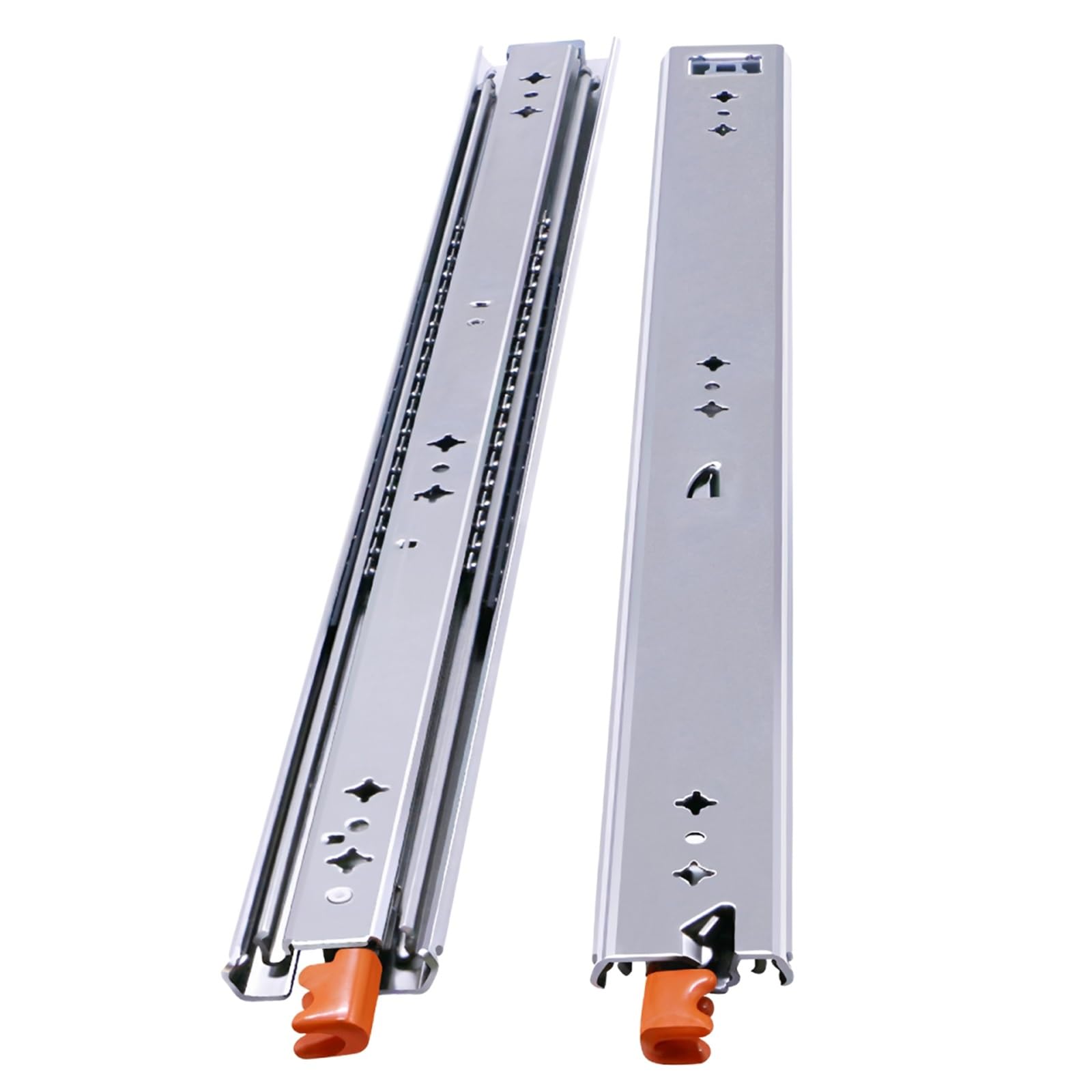 Guide per Cassetti con Bloccaggio 109kg, Estrazione Totale a 3 Sezioni | Cuscinetti a Sfera Montaggio Laterale Guida Industriale per Camper Roulotte Furgoni(40″/1000mm)