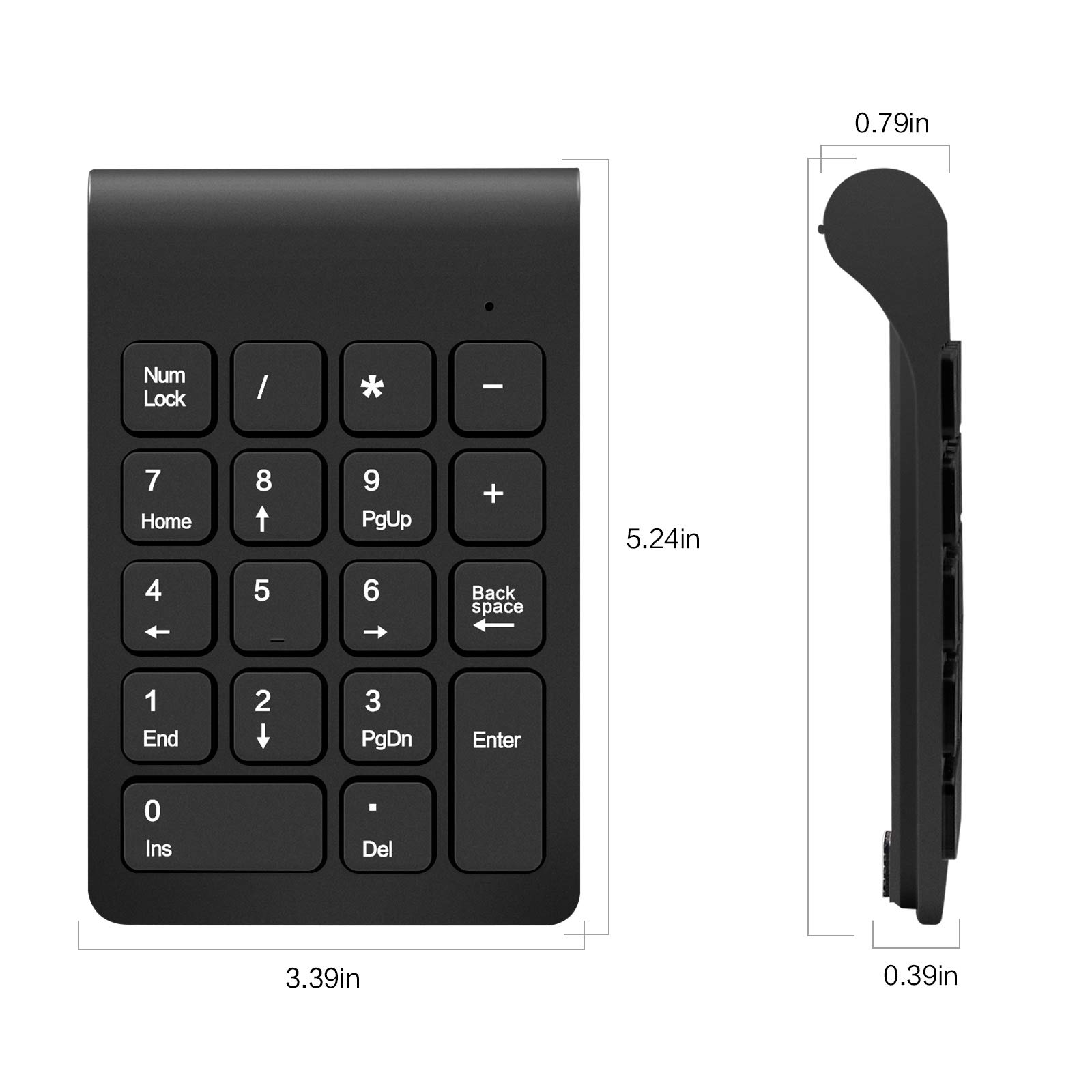 Wireless Numeric Keypad, TRELC Mini 2.4G 18 Keys Number Pad, Portable