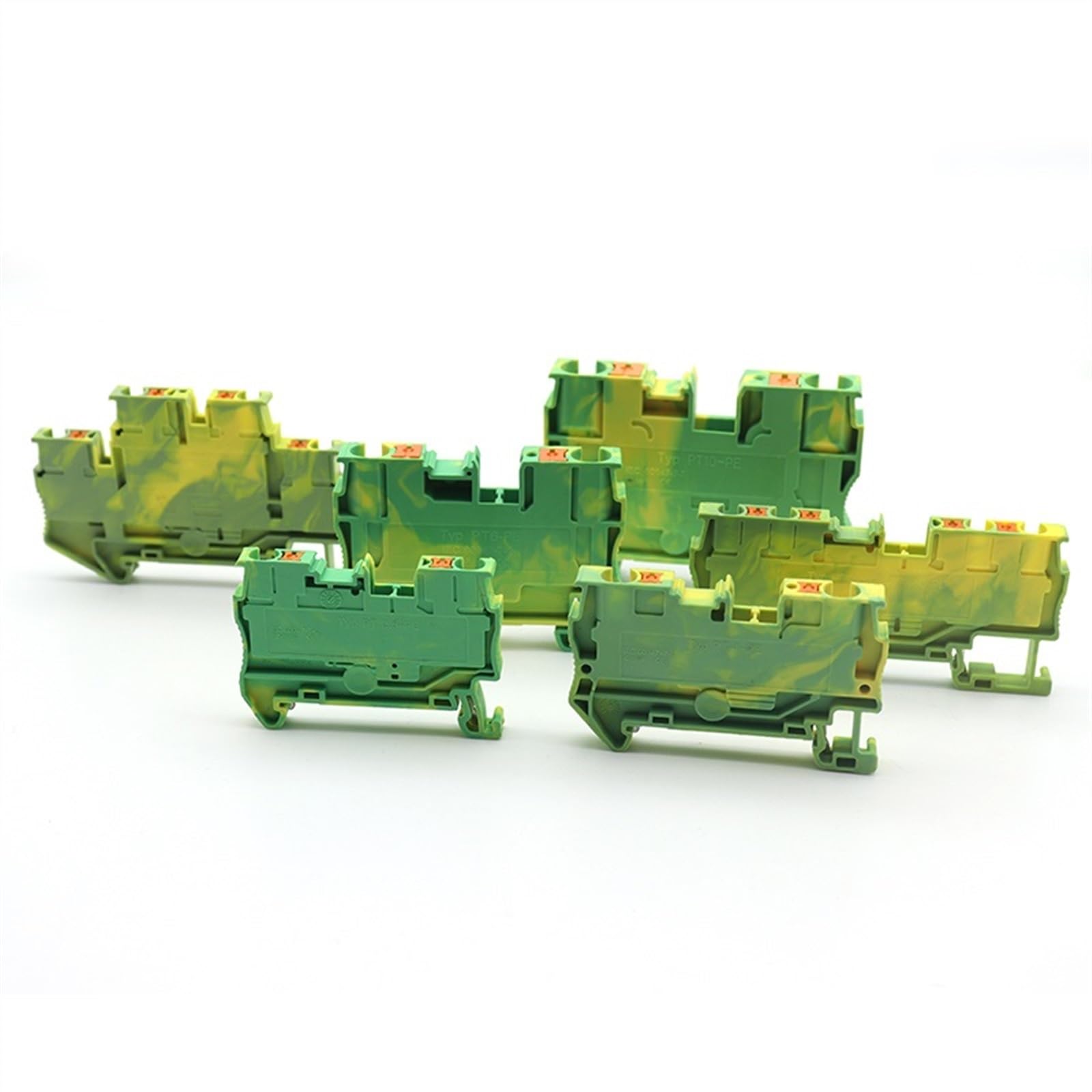 Conector de tierra para evitar fallos eléctricos en carril DIN con terminal PT de 10 Uds 8