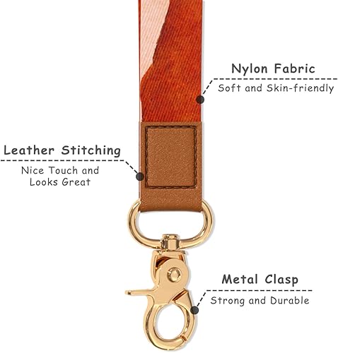 Miniatura 3 de Hsxnam Llavero con cordón de muñeca, bonita correa de muñeca para mujeres y hombres, llaves de automóvil, tarjetas de identificación, tarjeta,