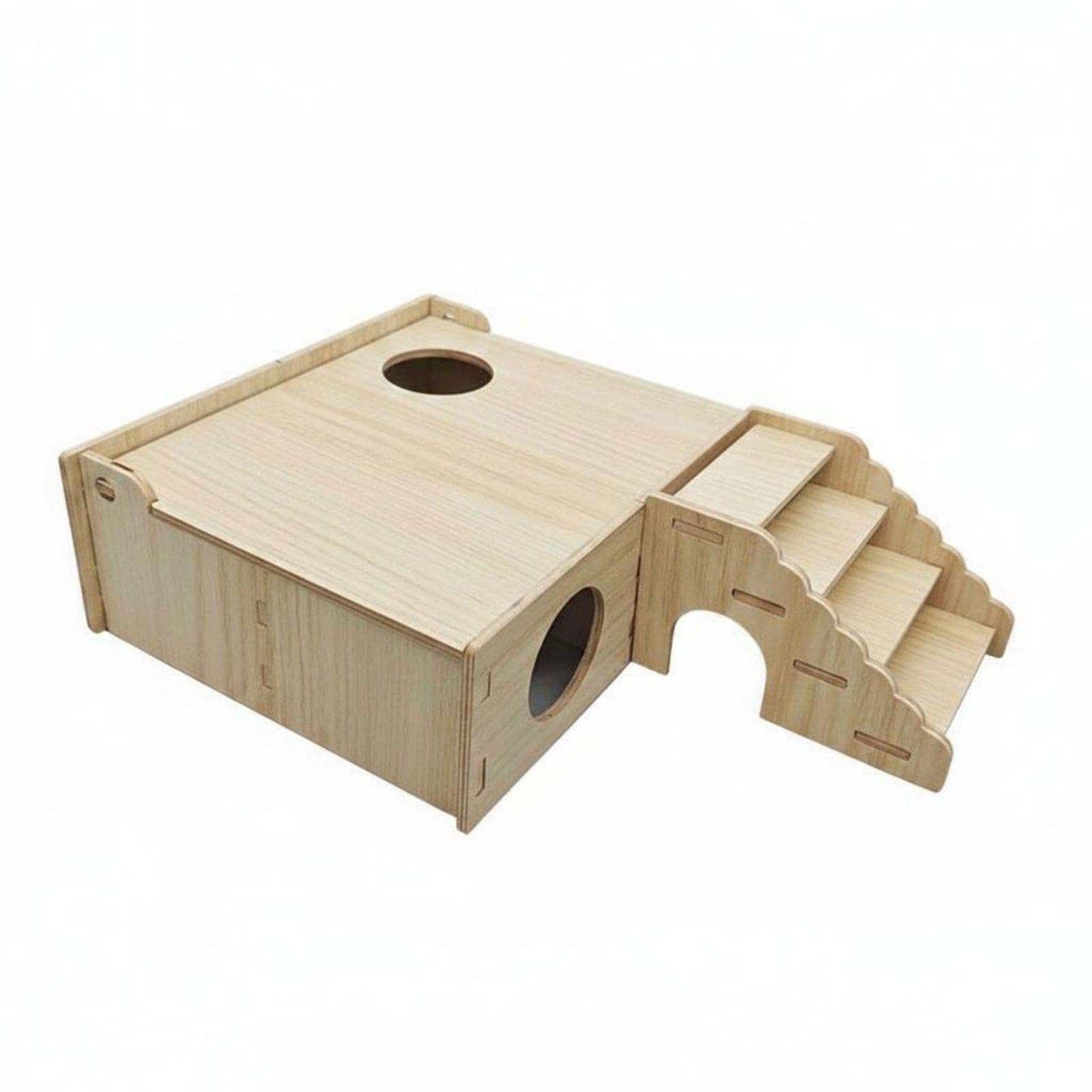 Wooden Hamster Wood Multi-Room Hamster House Easy to Assemble Wooden Tunnel S 4-Room|Pet Supplies| Small Animal Supplies| Exercise & Toys-image-24