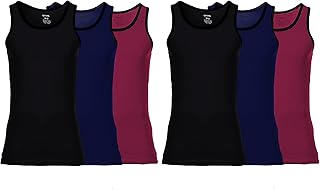 فانلة بدون أكمام 0753 للاستخدام اليومي للرجال من قطونيل، طقم من 3 قطع، متعددة الألوان، مقاس ميديوم M، (عبوة من 2 طقم)