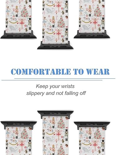 Miniatura 5 de Nutcracker Dream - Correa de silicona para reloj de 1.496 pulgadas, 1.575 pulgadas, 1.654 pulgadas, 1.732 pulgadas, compatible con iWatch Series 8,