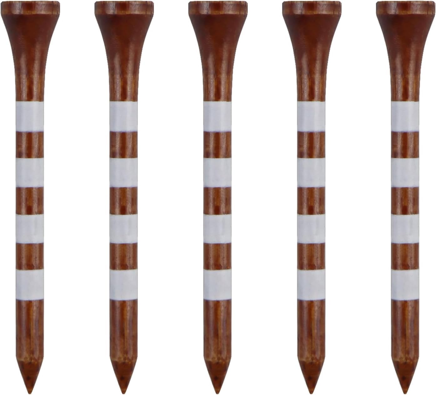 Zivisk Bamboo Golf Tees 70mm 100 Count, 2-3/4 inch Long Wooden Golf Tees - Brown