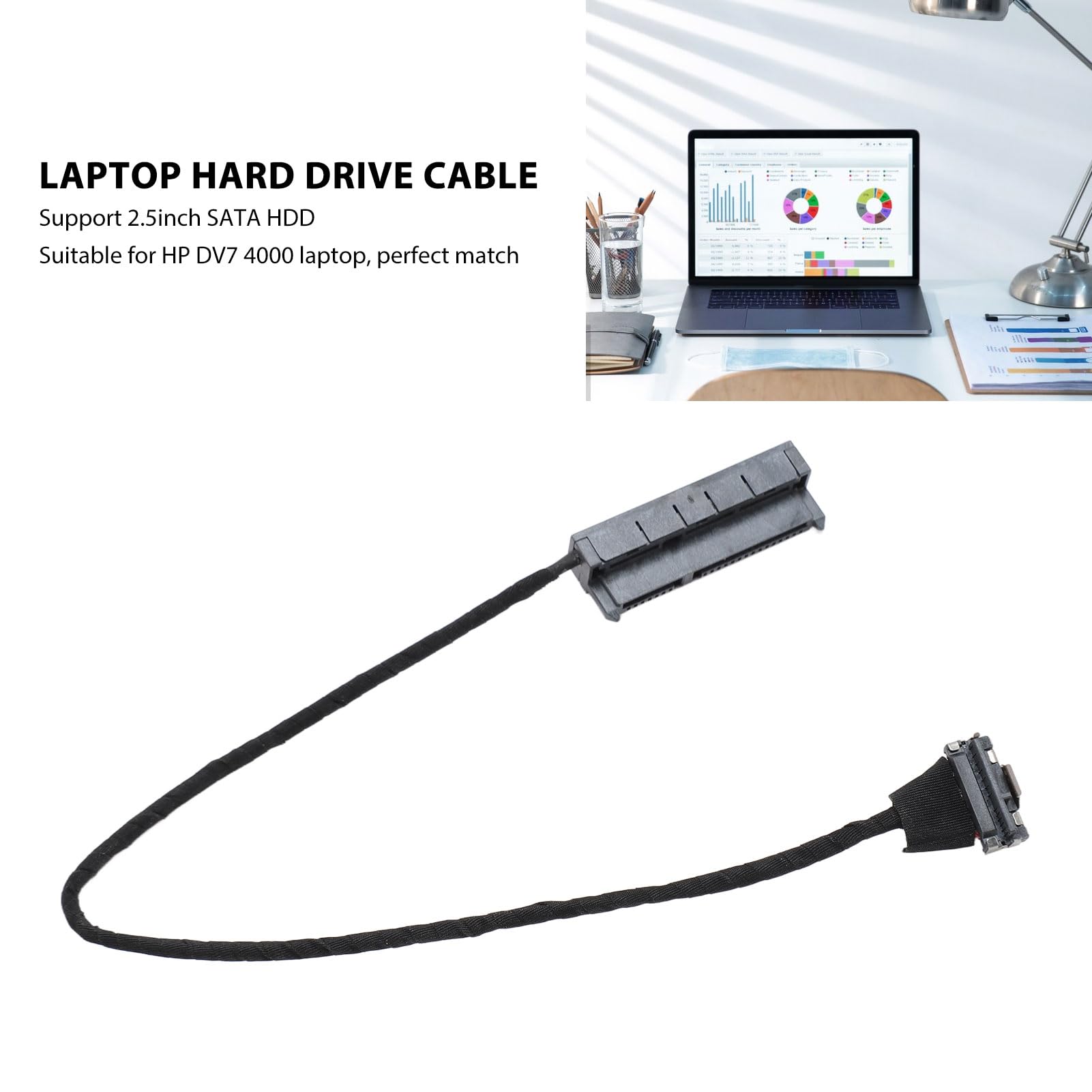 Cavo per Disco Rigido, Cavo di Ricambio per Disco Rigido HDD SATA da 2,5 Pollici per Laptop DV7 4000, Cavo Connettore Disco Rigido Esterno per Computer, Connessione Stabile