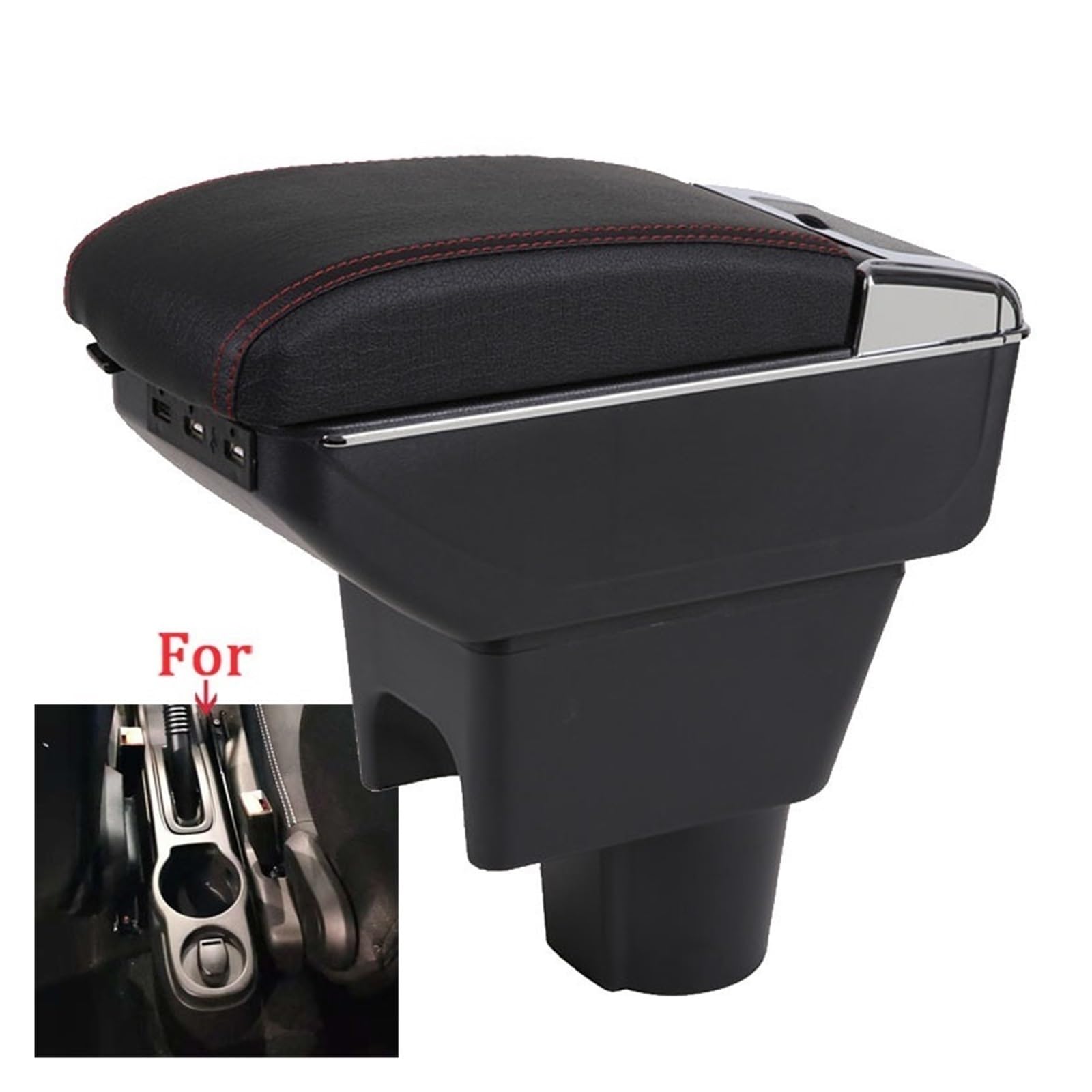 Costume de boîte d'accoudoir de siège Pour Renault Duster Accoudoir Pour Nissan Terrano 3 pour Renault oroc Accoudoir de voiture Boîte de rangement de rénovation Accessoires de voiture Intérieur(A1 Bl