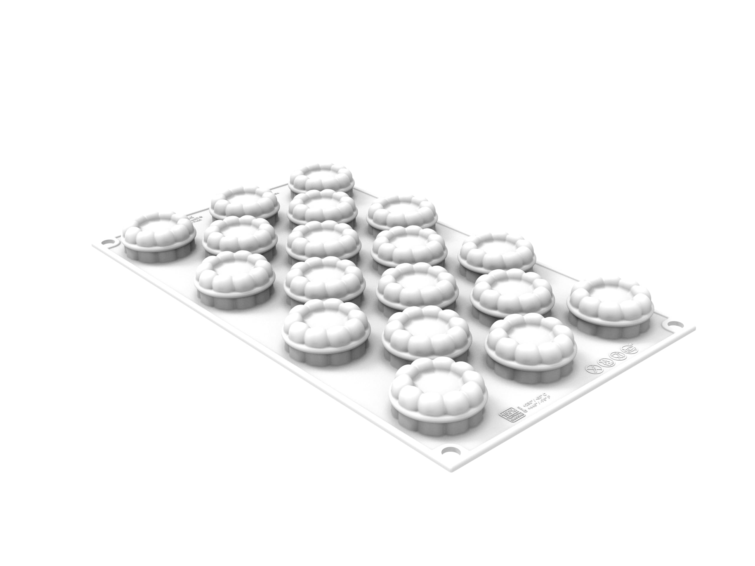 silikomart Stampi in Silicone per Dolci – Charlotte XS 16 - ⌀38 H 18 MM - Accessori Professionali per Natale e Pasticceria - Stampini Monoporzione per Dolci Forno