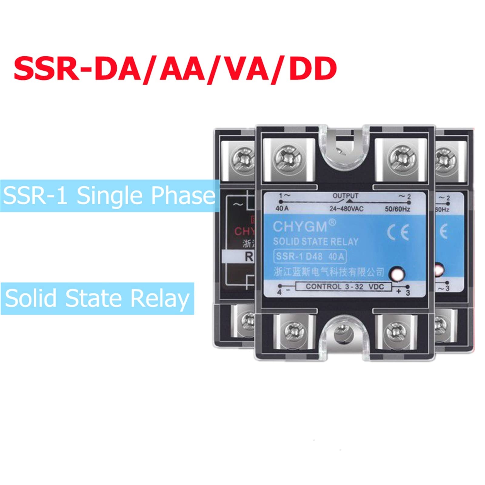 SSR-100DD / 120DD / 150DD DC Control DC SSR Relé de Estado sólido monofásico 5-220VDC 3-32VDC Relé de Estado sólido (Size : SSR-100DD)