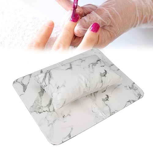 Miniatura 7 de Almohada desmontable para arte de uñas, almohada de mano de piel sintética, antideslizante, plegable, cojín de mesa, estación de escritorio, cojín