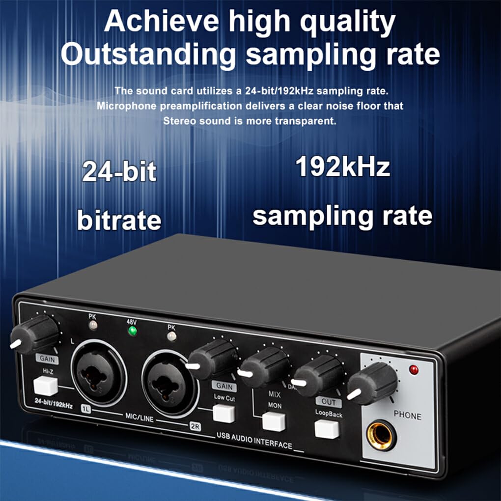 Carte Son Externe USB-C pour Une expérience Audio immersive Carte Son Externe USB 2.0 avec Connexion USB-C en métal, Noir