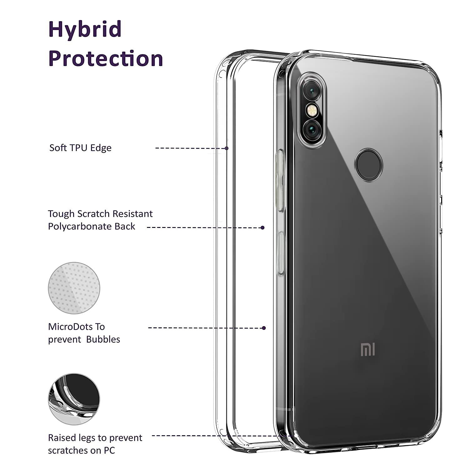 Jkobi Case for Redmi Note 6 Pro - Clear Protection -5