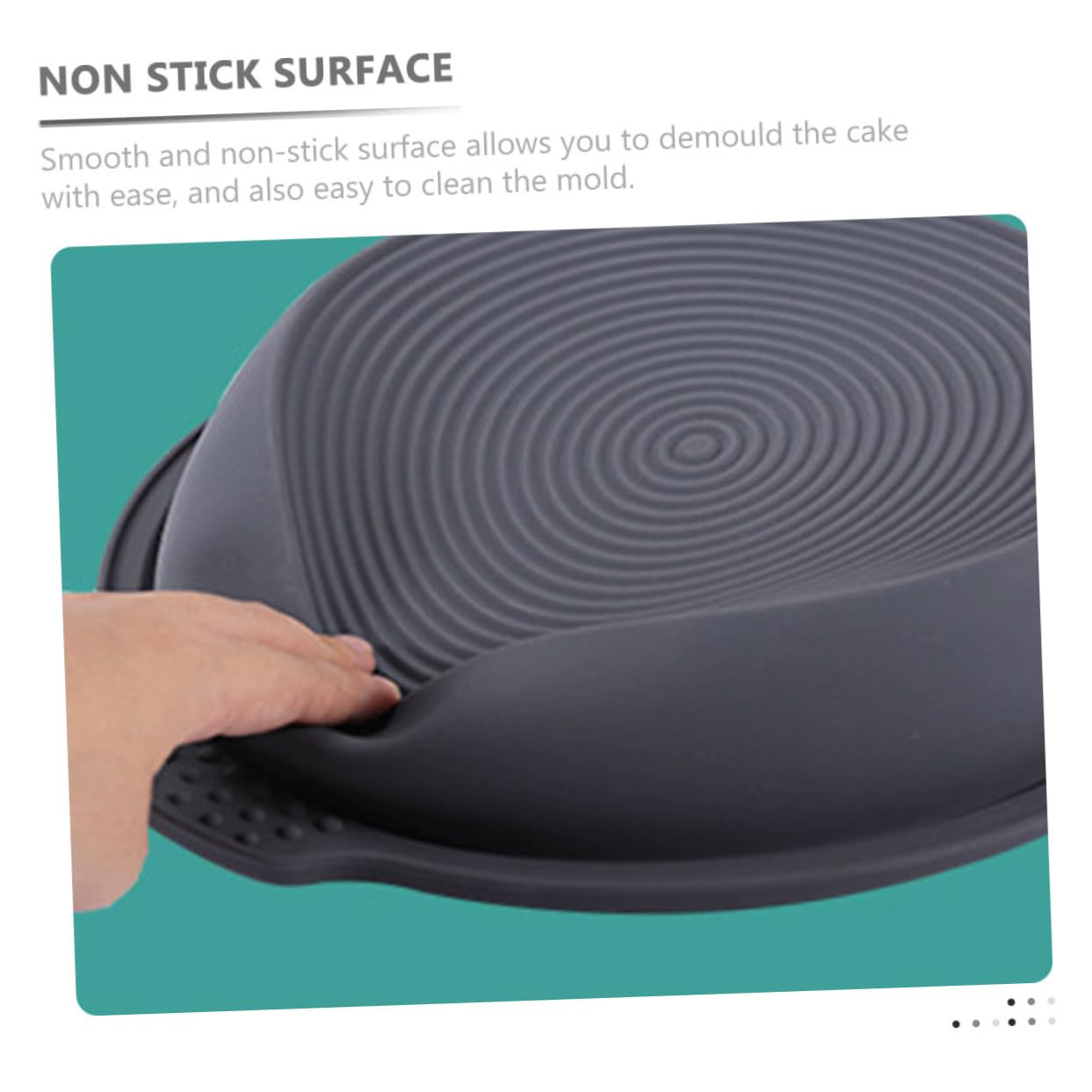CIYODO Non Stick Silicone Cake Pan Round Baking for Even Heat Distribution Easy to Clean for DIY Baking with Handle