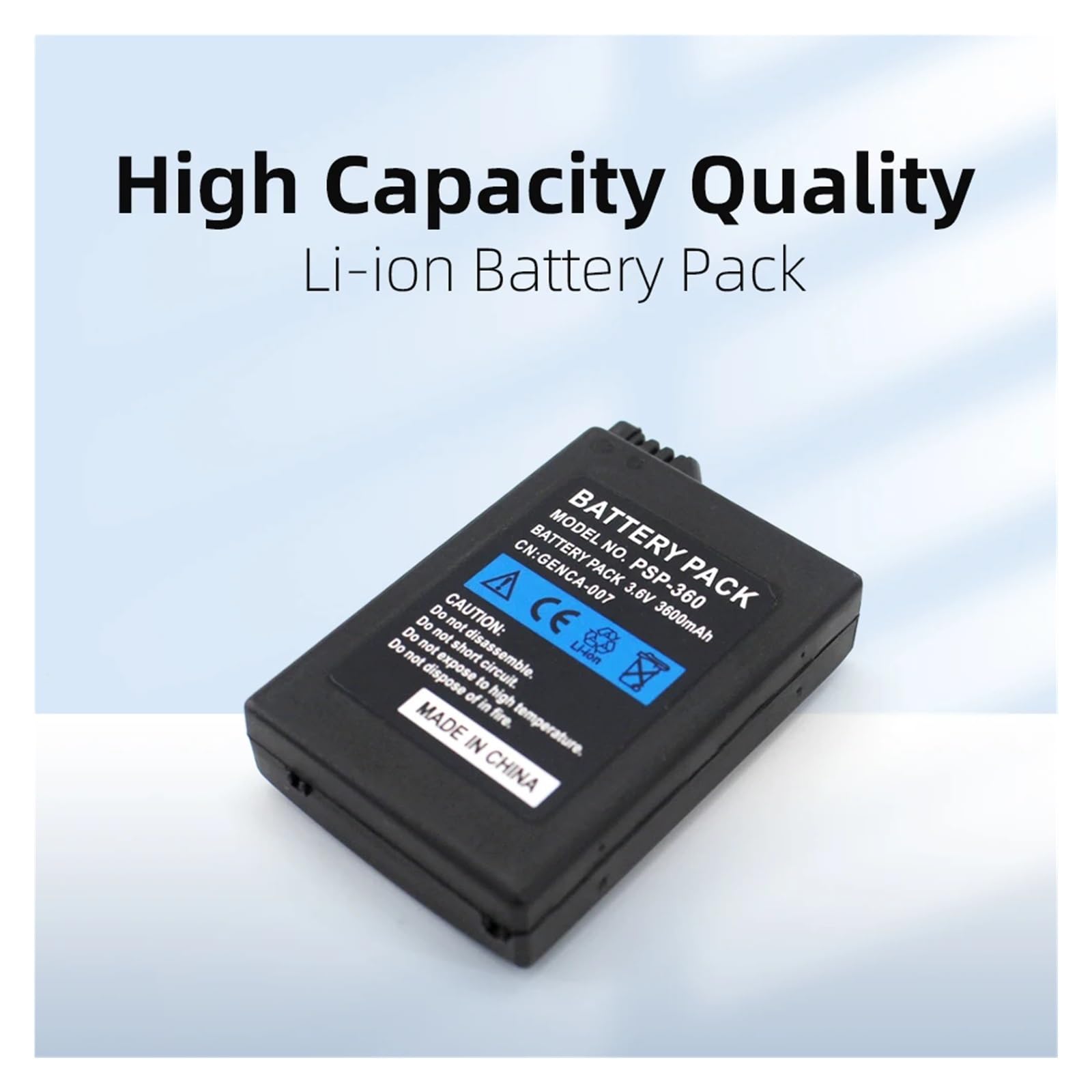 Batteria PSP1000 da 3,6 V 3600 mAh, compatibile con Sony, batterie integrate al litio ricaricabili for console di gioco PSP 1000 1001 1002 1003 1004(10pcs)