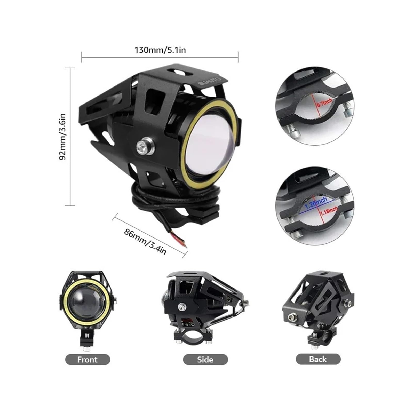 Foco LED para Faro antiniebla de Motocicleta Giro luz señal