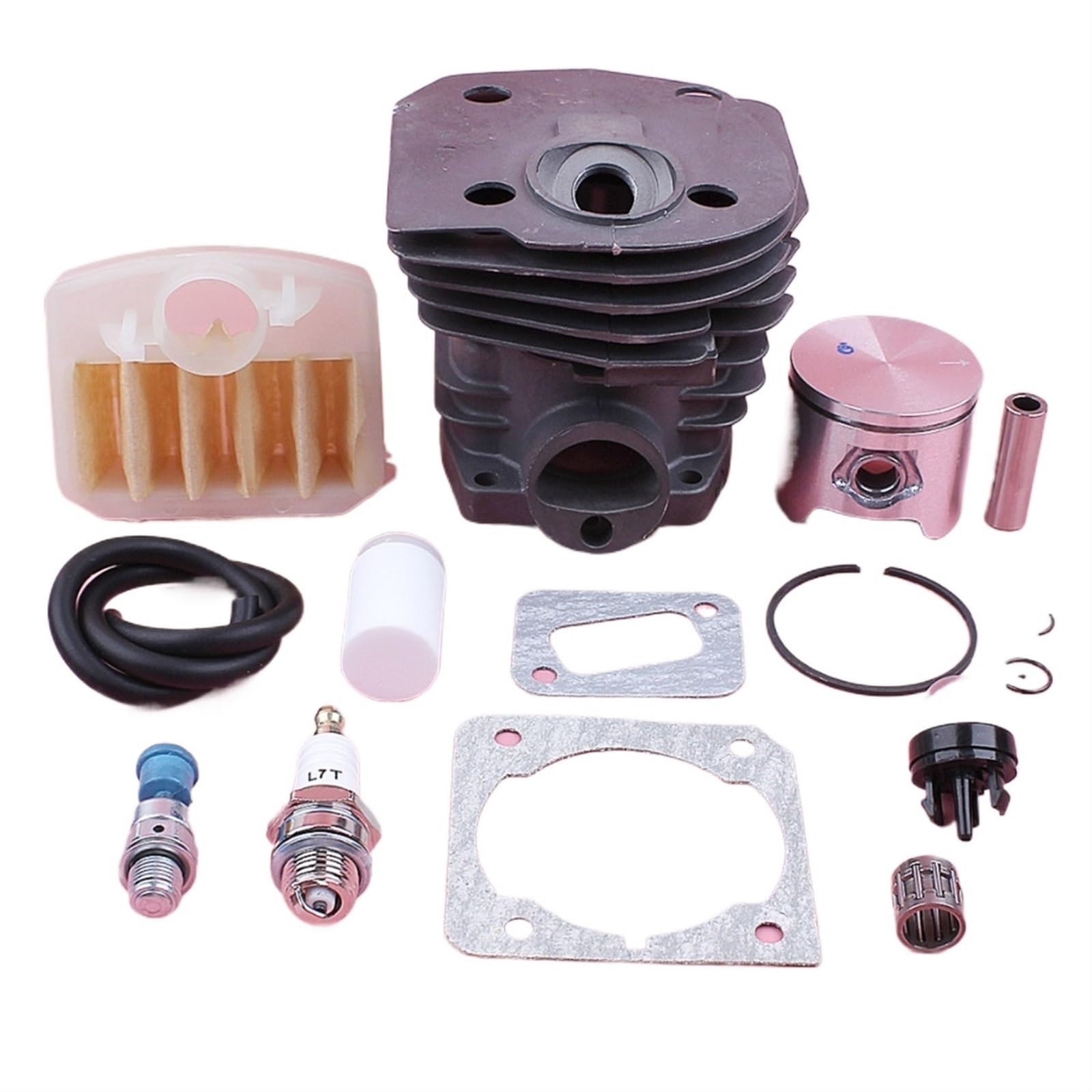 Kit de pistón de cilindro de 44 mm, for Husqvarna 350 351 353 346XP Línea de filtro de combustible de aire Válvula de descompresión Motosierra Reemplazar pieza de repuesto Pistón de cilindro d