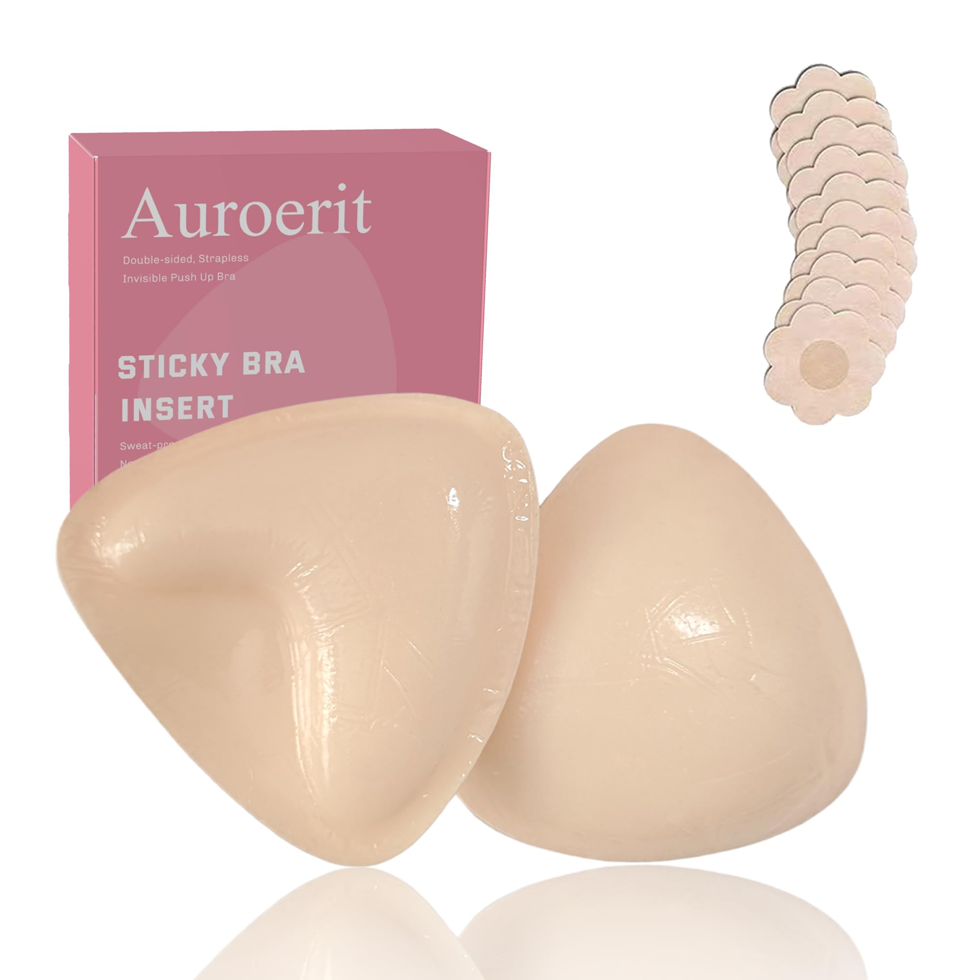 Photo 1 of Generic Sticky Bra Inserts, Reusable Double-Sided Push Up Pads (D Skin)