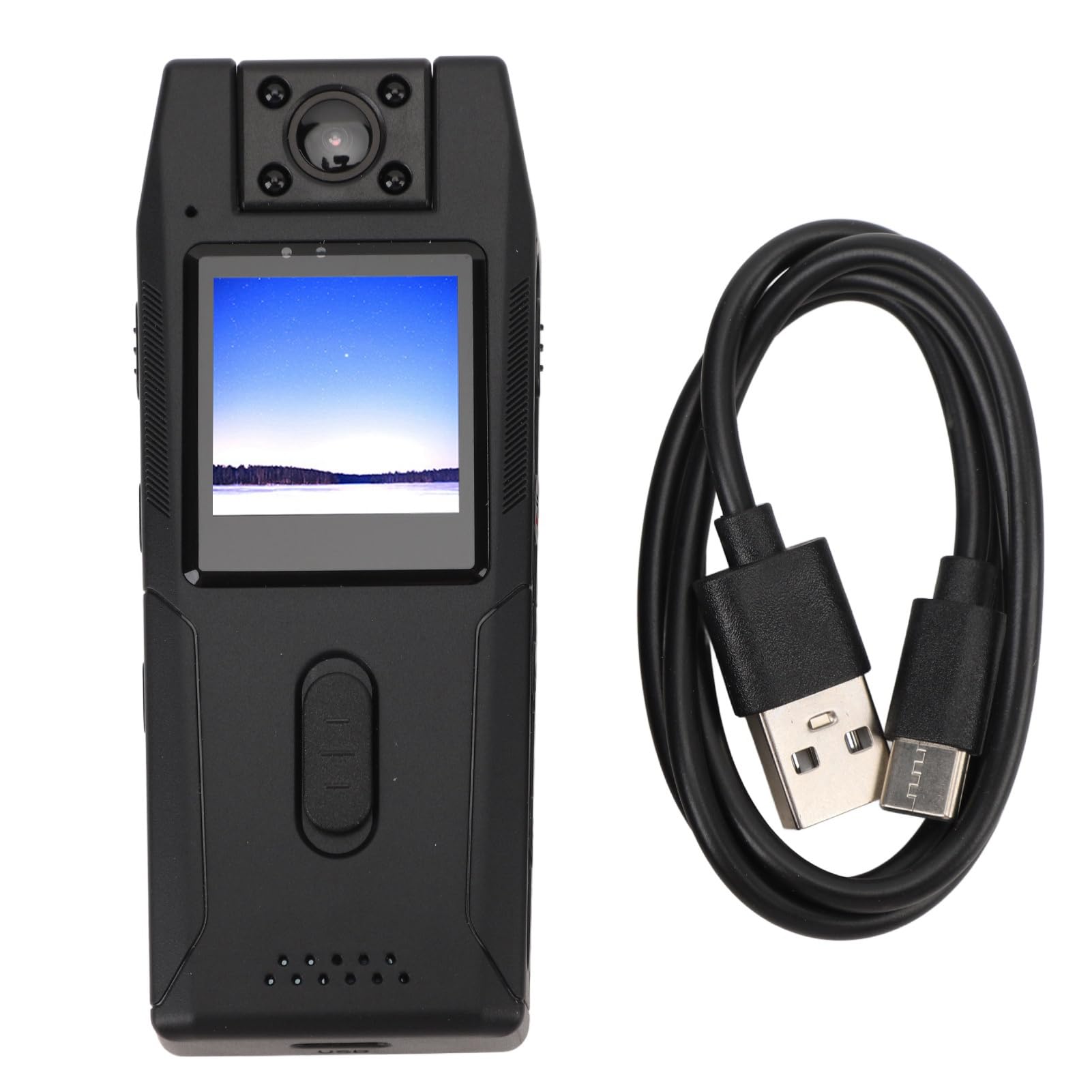 Sunicon 1080P Small Video Camera, 1.3 Inch TFT Color Screen Portable Night Vision Camera Video Recorder 120 Degree Wide Angle Support Up to 256GB 600mAh Battery