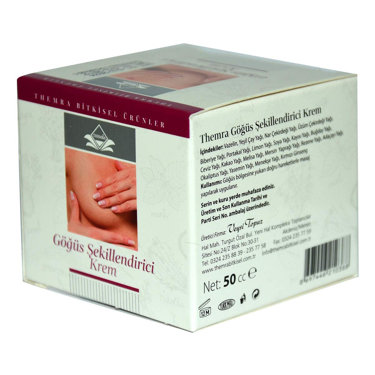 Themra Göğüs Şekillendirici Doğal Bitkisel Bakım Kremi 50 ml