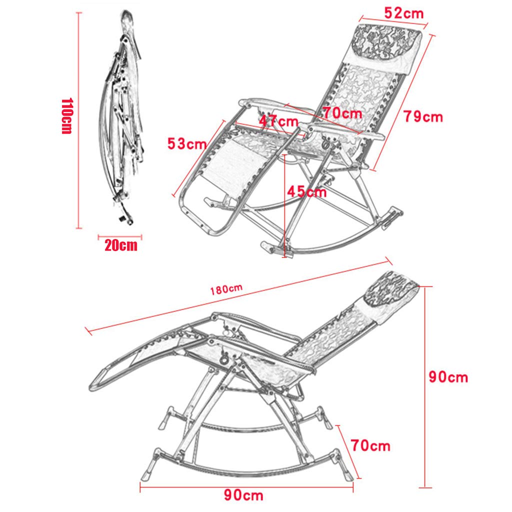 Amazon｜キャンプのロッキングチェア折りたたみ式無重力芝生椅子ヘビー