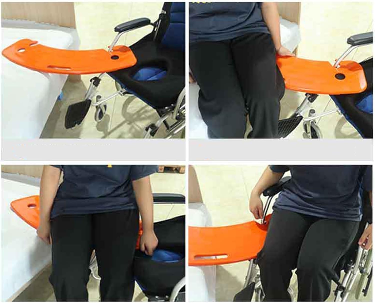 Tabla de transferencia for pacientes o personas mayores, tabla de transferencia deslizante, dispositivo de asistencia de deslizamiento for silla de ruedas a cama, inodoro, bañera(Orange)