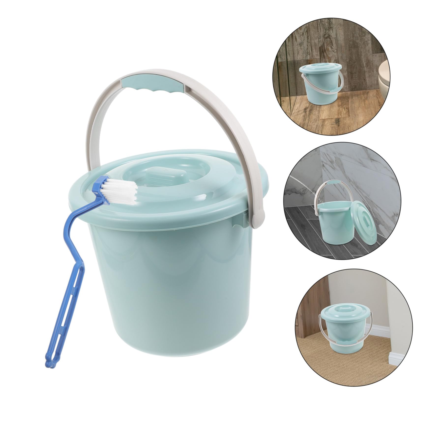 Abaodam Vasino Portatile per Anziani, Contenitore Urina 8L in Plastica, Resistente All’Usura, Stabile e Ribaltamento, Adatto per Casa e Ospedale