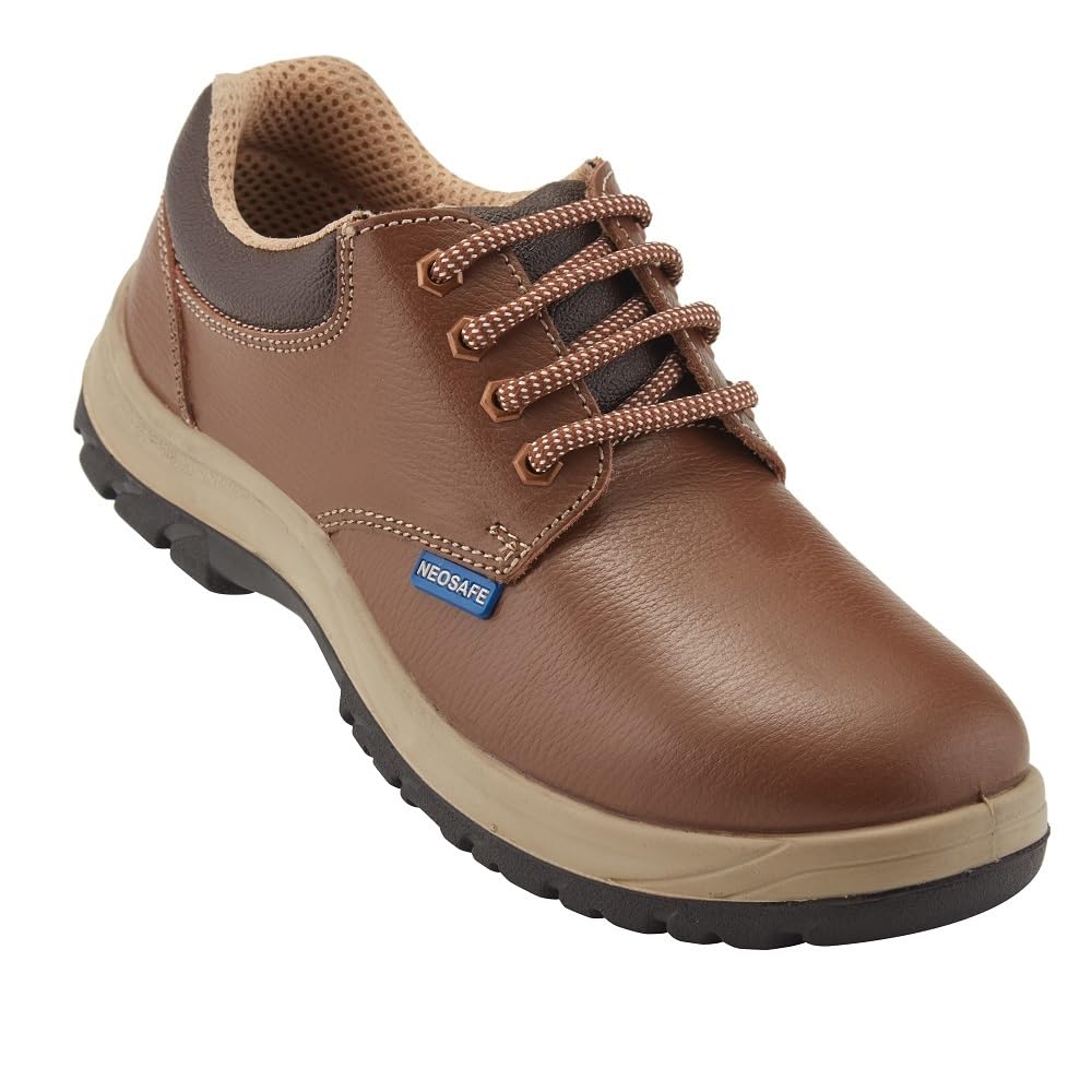 Centaur A2024, Low Ankle Brown Limited Edition Executive Safety Shoes, ISI Marked with Steel Toe Size 8