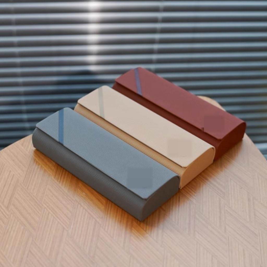 Brillenetui Einfache Und Tragbare Handgefertigte Myopie-Brillenbox, Hochwertige Aufbewahrungsbox Aus Leder For Brillen Brillen-Organizer(C)