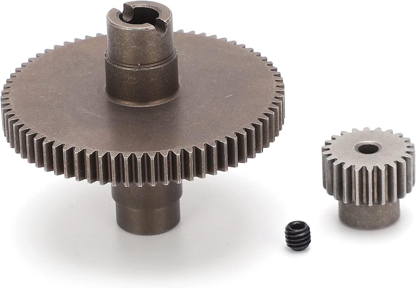 Motorgetriebe, Motorritzel, Stahlzahnradsatz, tragbare Ersatzteile for RC-Autos, RC-Ritzelsatz, Metallzahnräder for Motoren, rostfrei, 104001, 1/10 RC-Auto